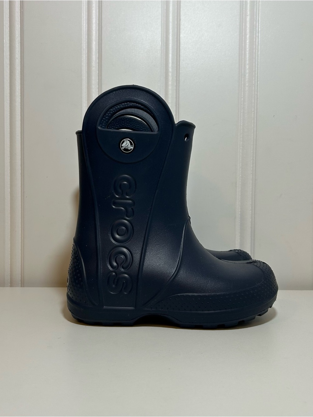CROCS handle it Kids Navy blue  Pull-On Rain Boots with Handles